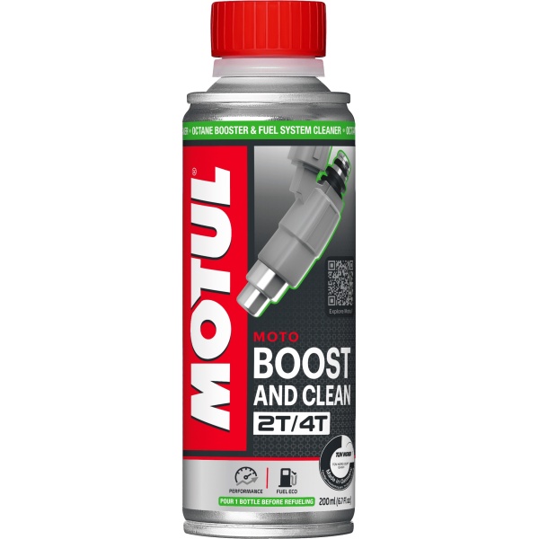 Motul Boost And Clean Moto 2T / 4T Aditiv Combustibil Benzina 200ML 110873